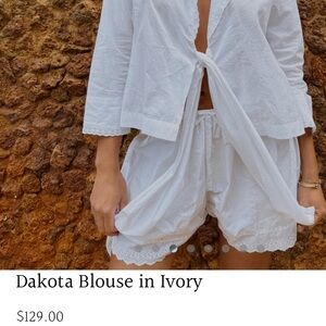 Elegant White Women's Shorts by Dakota